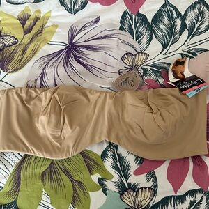 Lilyette Strapless Bandeau Bra - Beige